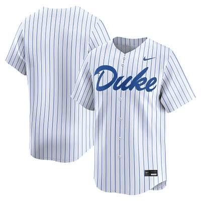 Men's Nike White Duke Blue Devils Home College Limited Baseball Jersey