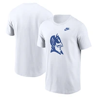 T-shirt Nike blanc Duke Blue Devils Legacy avec logo alternatif pour homme