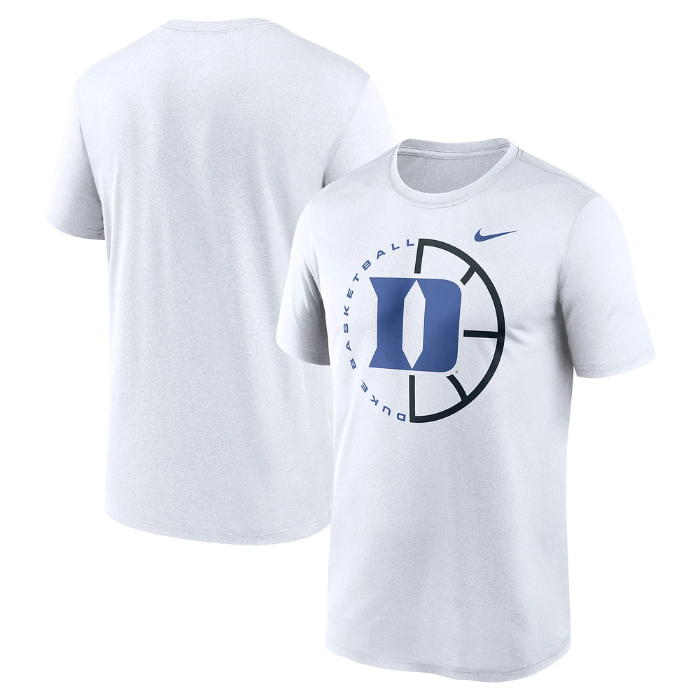 Men's Nike White Duke Blue Devils Legend Basketball Icon Performance T-Shirt