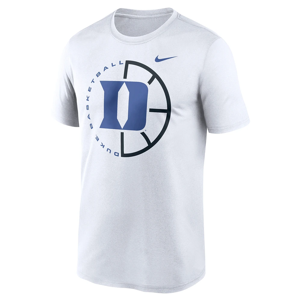 Men's Nike White Duke Blue Devils Legend Basketball Icon Performance T-Shirt