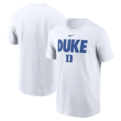 T-shirt Nike blanc Duke Blue Devils Local Ultimate Chant pour homme