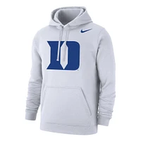 Men's Nike White Duke Blue Devils Logo Club Pullover Hoodie