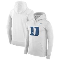 Men's Nike White Duke Blue Devils Performance Pullover Hoodie