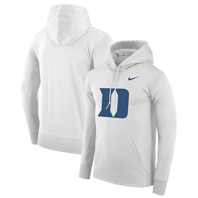 Men's Nike White Duke Blue Devils Performance Pullover Hoodie