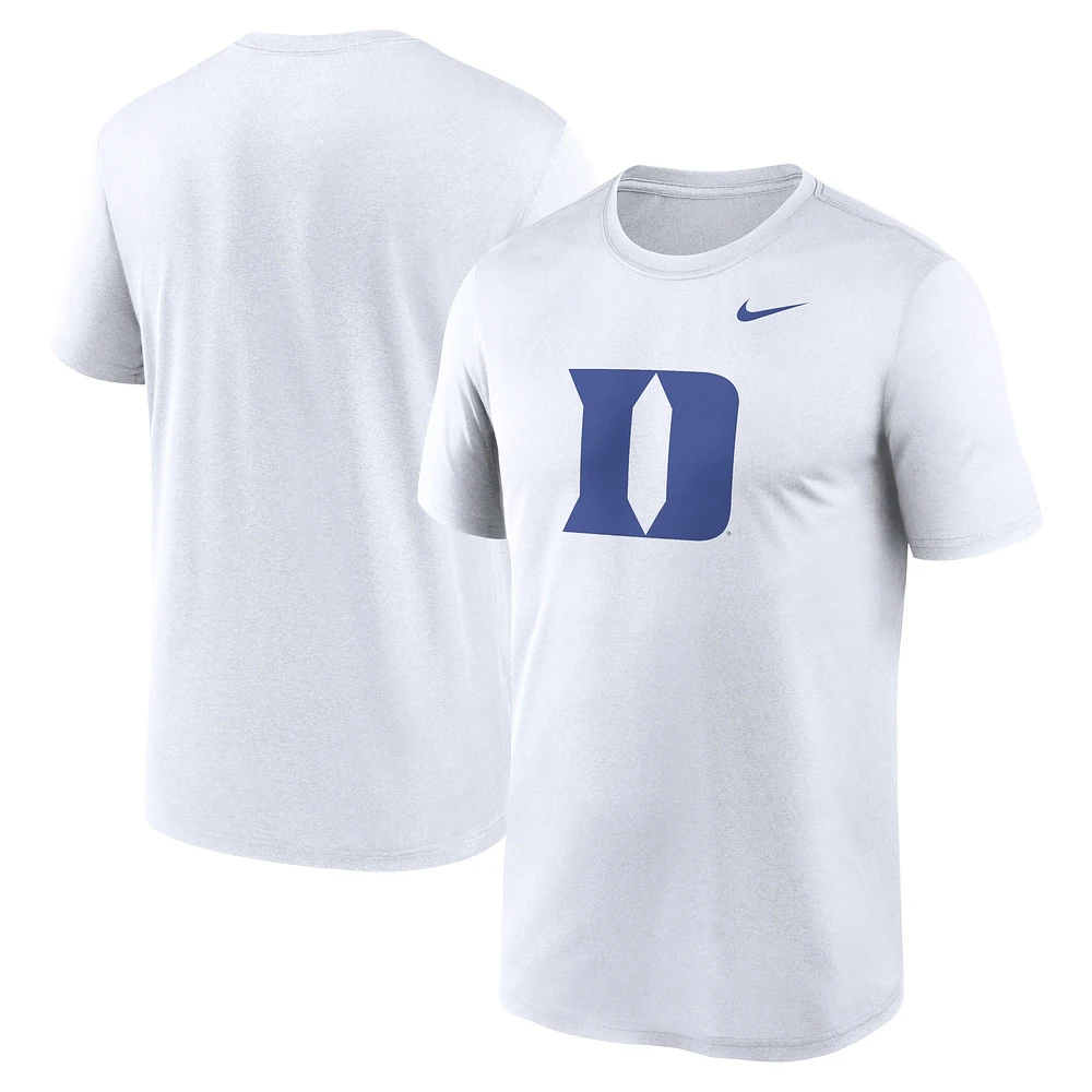 T-shirt Nike blanc Duke Blue Devils Primetime Legend Logo pour homme