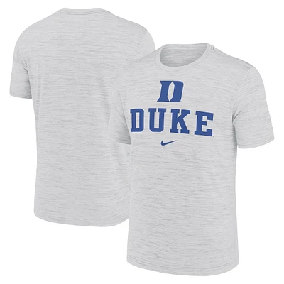 T-shirt Nike blanc Duke Blue Devils Primetime Velocity pour homme