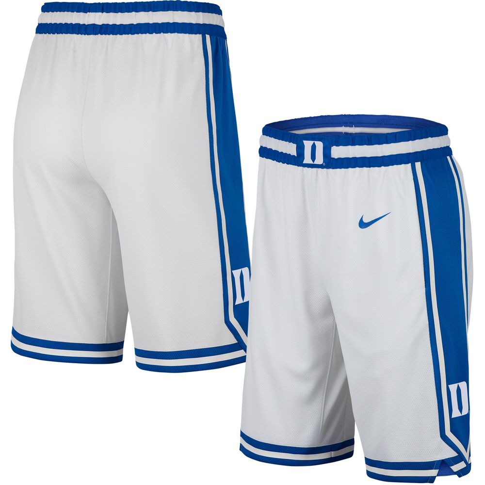 Men's Nike White Duke Blue Devils Replica Team Basketball Shorts