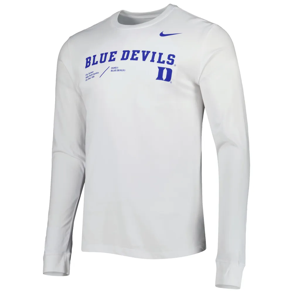 T-shirt à manches longues Nike Duke Blue Devils Team Practice Performance pour homme