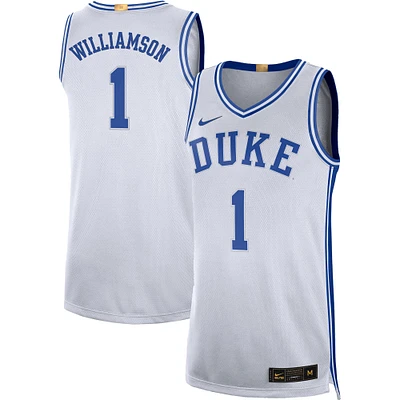 Men's Nike Zion Williamson White Duke Blue Devils Limited Basketball Jersey