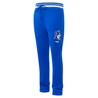 Men's Pro Standard Royal Duke Blue Devils Script Tail Fleece Sweatpants