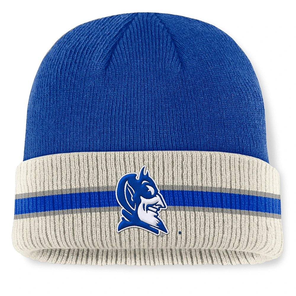 Men's Top of the World Royal Duke Blue Devils Silas Cuffed Knit Hat