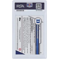 Riley Leonard Duke Blue Devils Autographed 2023 Bowman Chrome U Fuchsia Mini Diamond #6 #105/150 PSA Authenticated 10 Card