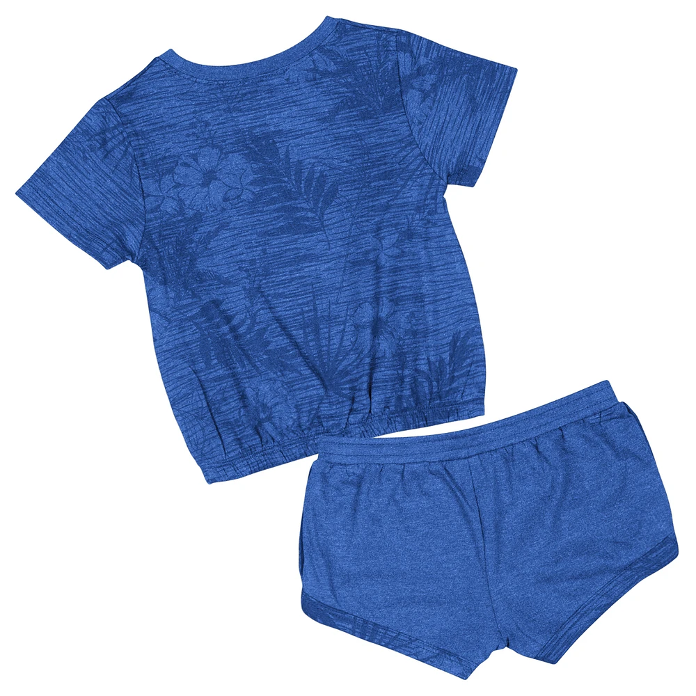 Toddler Colosseum  Royal Duke Blue Devils Fern T-Shirt and Shorts Set