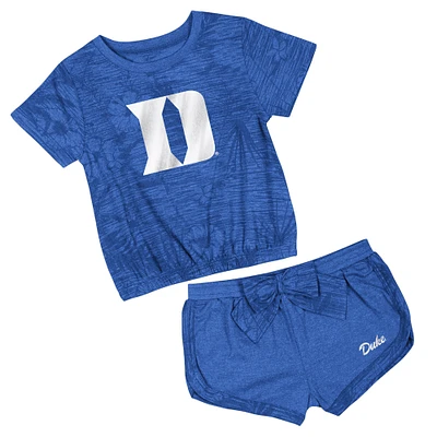 Toddler Colosseum  Royal Duke Blue Devils Fern T-Shirt and Shorts Set
