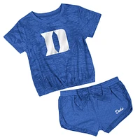 Toddler Colosseum  Royal Duke Blue Devils Fern T-Shirt and Shorts Set