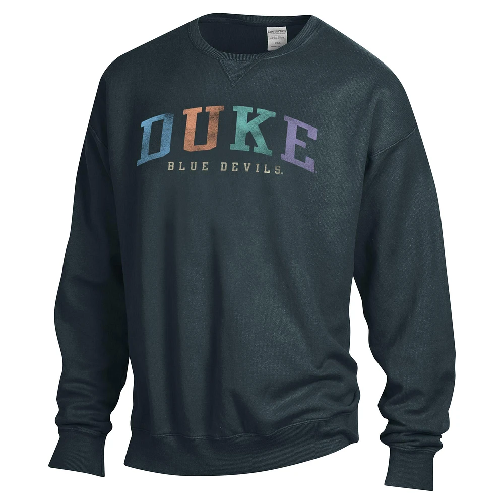 Sweat-shirt surdimensionné unisexe ComfortWash gris Duke Blue Devils