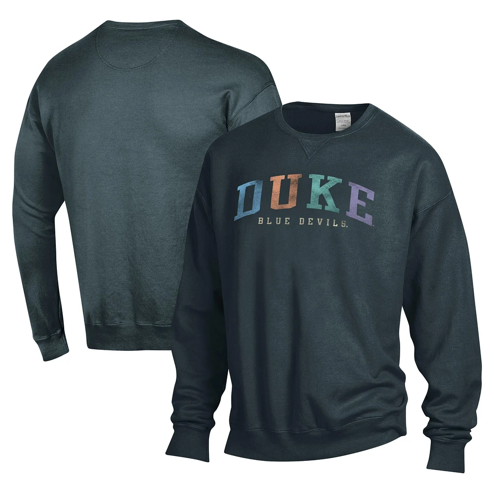 Sweat-shirt surdimensionné unisexe ComfortWash gris Duke Blue Devils