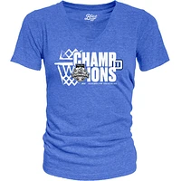 Women's Blue 84  Royal Duke Devils 2025 ACC Men's Basketball Conference Tournament Champions Tri-Blend V-Neck T-Shirt