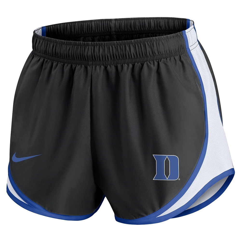 Women's Nike Black Duke Blue Devils Spring Break Tempo Performance Shorts