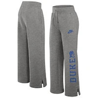 Women's Nike Heather Gray Duke Blue Devils Legacy One Line Phoenix Fleece Sweatpants