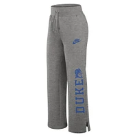 Women's Nike Heather Gray Duke Blue Devils Legacy One Line Phoenix Fleece Sweatpants