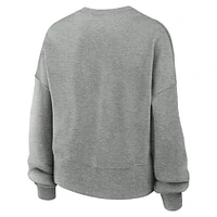 Women's Nike Heather Gray Duke Blue Devils Oversized Essential Pullover Sweatshirt