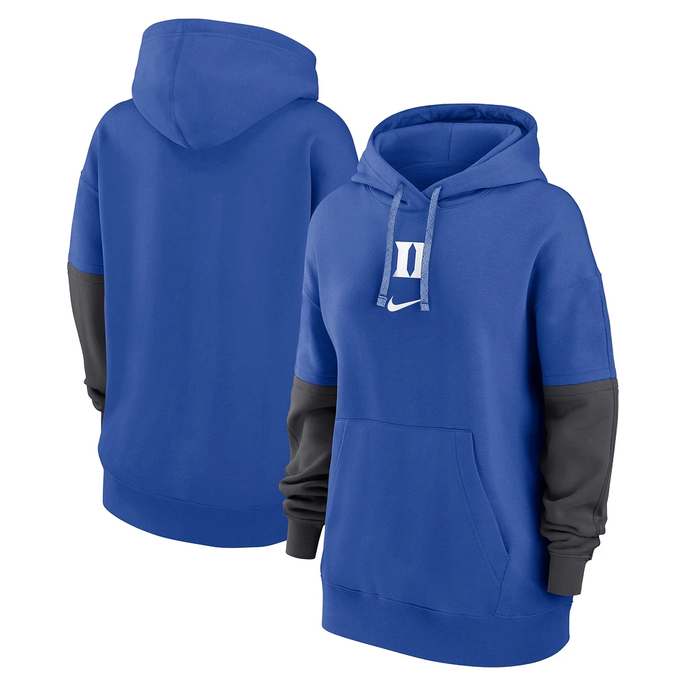 Sweat à capuche Nike Royal Duke Blue Devils 2024 Sideline Essential pour femme