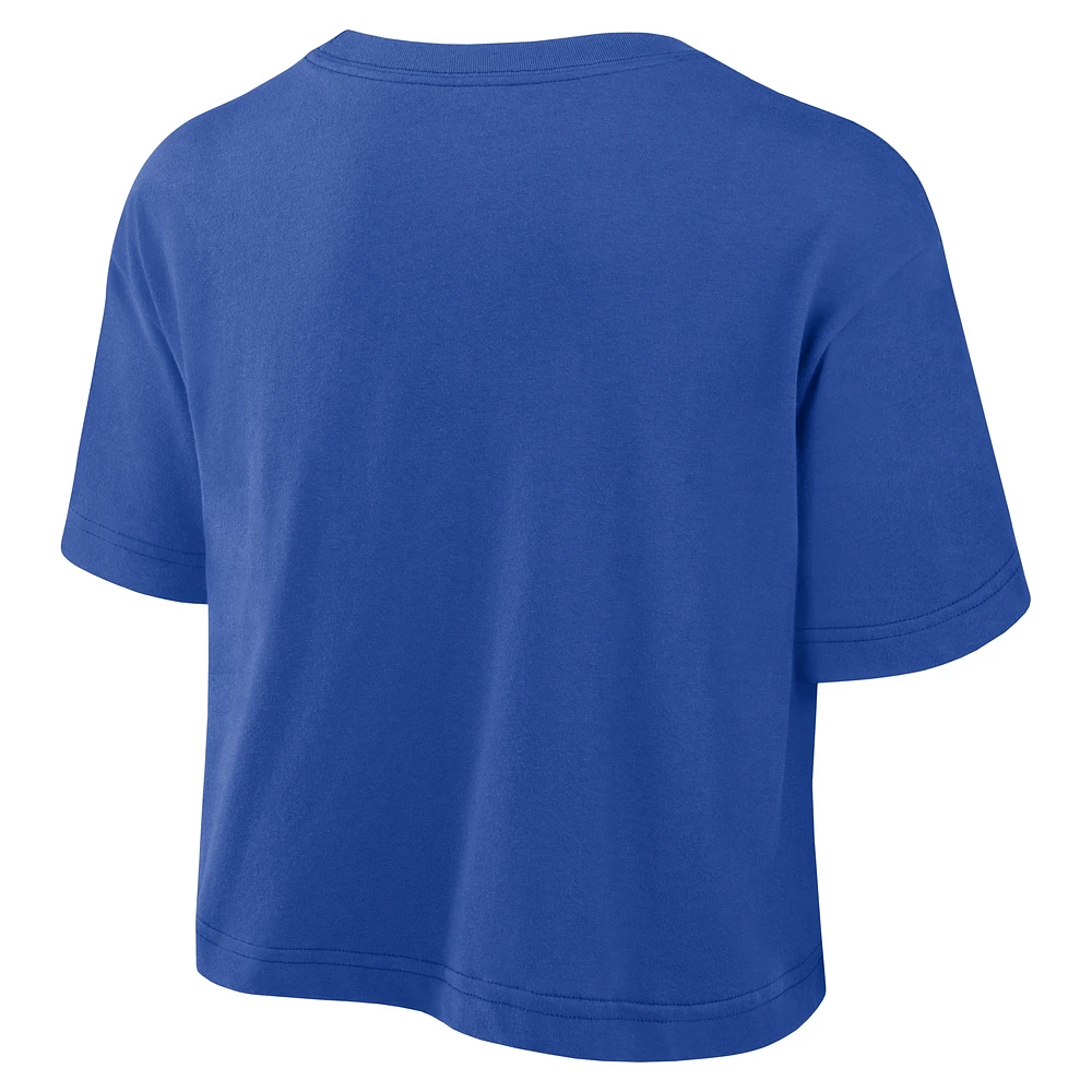 Women's Nike Royal Duke Blue Devils Athletic Prep Arch Performance Cropped T-Shirt