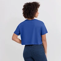 Women's Nike Royal Duke Blue Devils Athletic Prep Arch Performance Cropped T-Shirt