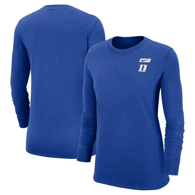 Nike Men's Duke Blue Devils White Cotton Varsity Game Long Sleeve T-Shirt