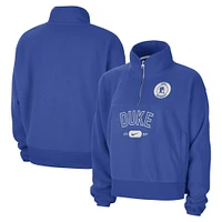 Women's Nike Royal Duke Blue Devils Fly Fleece Quarter-Zip Jacket