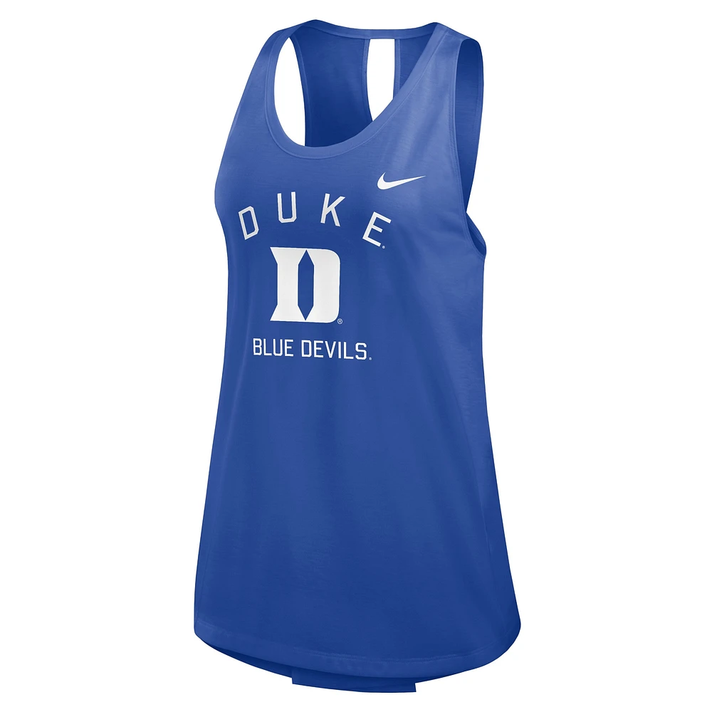 Women's Nike Royal Duke Blue Devils Primetime Crossback Tank Top