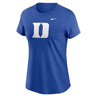 T-shirt Nike Royal Duke Blue Devils Primetime pour femme avec logo