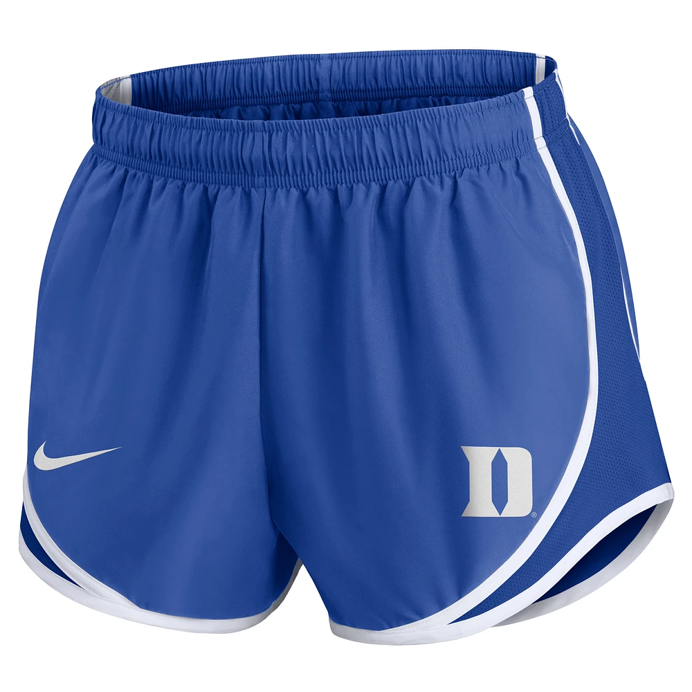 Short Nike Royal Duke Blue Devils Primetime Tempo Performance pour femme