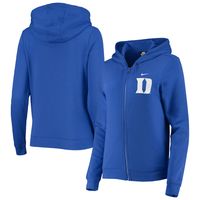 Women's Nike Royal Duke Blue Devils Varsity Fleece Full-Zip Hoodie