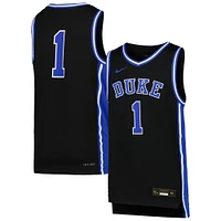 Maillot de basket-ball Nike #1 Duke Blue Devils Icon Replica pour jeune, noir