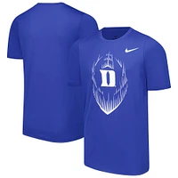 T-shirt de performance football Nike Royal Duke Blue Devils Legend pour jeunes