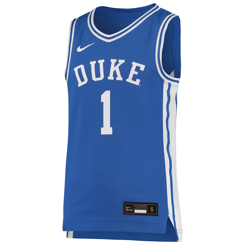 Maillot de basket-ball réplique Nike Zion Williamson Royal Duke Blue Devils pour jeune