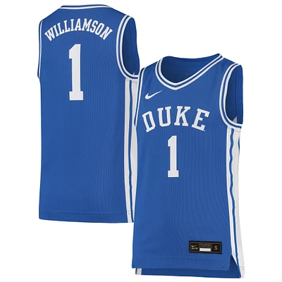 Maillot de basket-ball réplique Nike Zion Williamson Royal Duke Blue Devils pour jeune