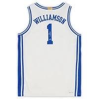 Maillot Nike Swingman blanc dédicacé Duke Blue Devils de Zion Williamson