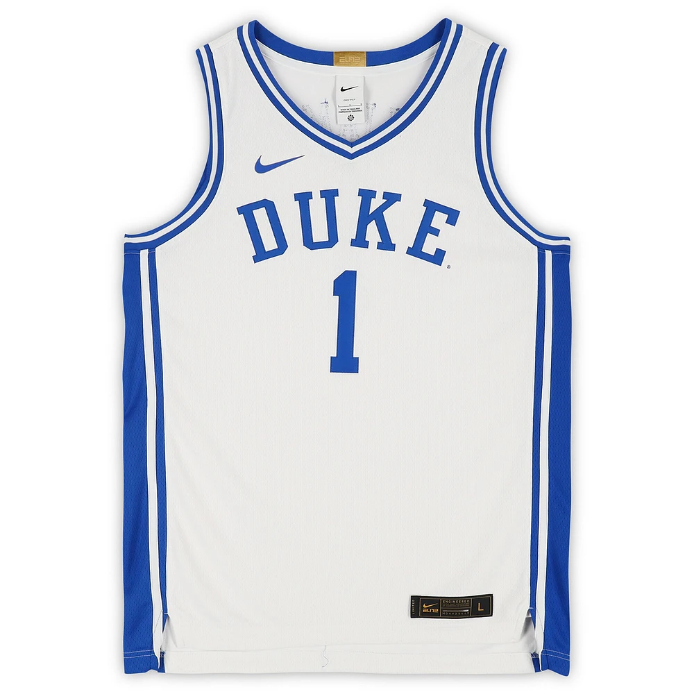 Maillot Nike Swingman blanc dédicacé Duke Blue Devils de Zion Williamson