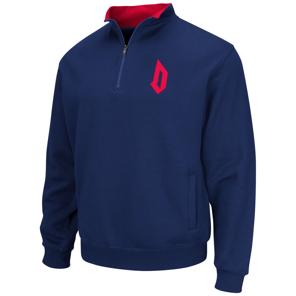 Men's Colosseum Blue Duquesne Dukes Tortugas Quarter-Zip Sweatshirt