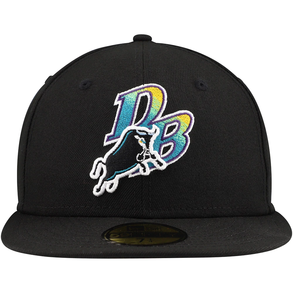 Men's New Era Black Durham Bulls Authentic Collection 59FIFTY Fitted Hat