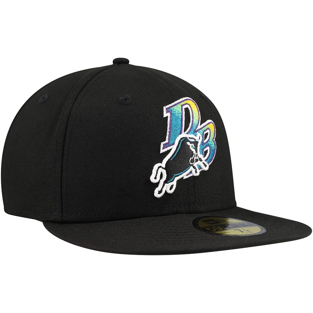 Men's New Era Black Durham Bulls Authentic Collection 59FIFTY Fitted Hat