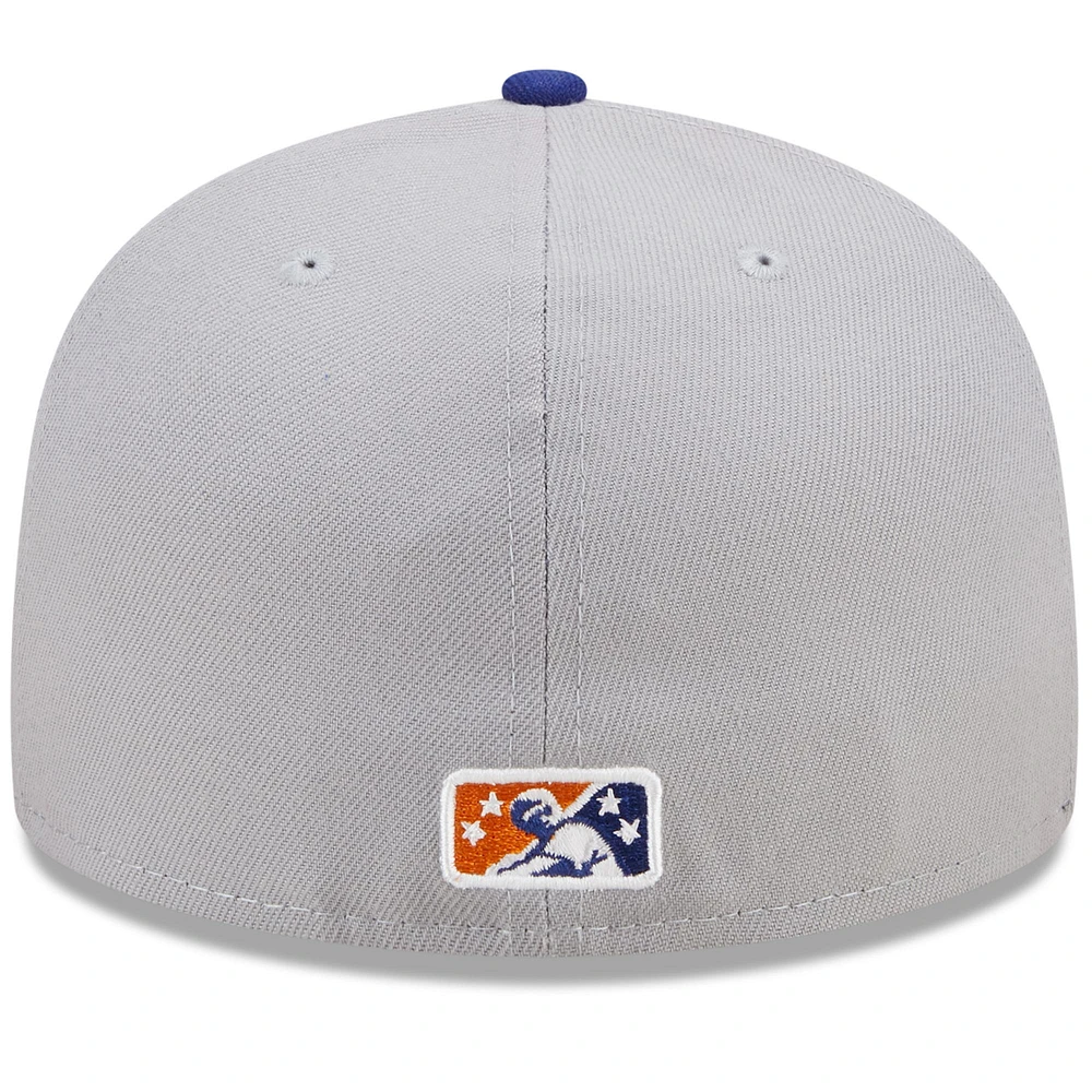 Casquette ajustée 59FIFTY Marvel x Minor League des Bulls de Durham Royal New Era pour homme