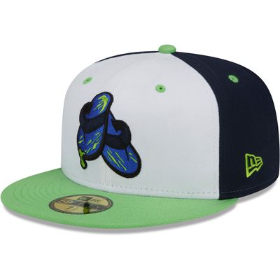 Men's New Era White/Green Durham Bulls Shower Shoes Theme Night 59FIFTY Fitted Hat