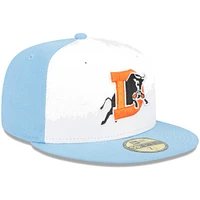 Men's New Era White Durham Bulls Theme Nights Lollygaggers  59FIFTY Fitted Hat