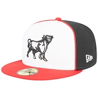 Casquette ajustée 59FIFTY pour homme Durham Bulls Theme Nights Throwback New Era blanche