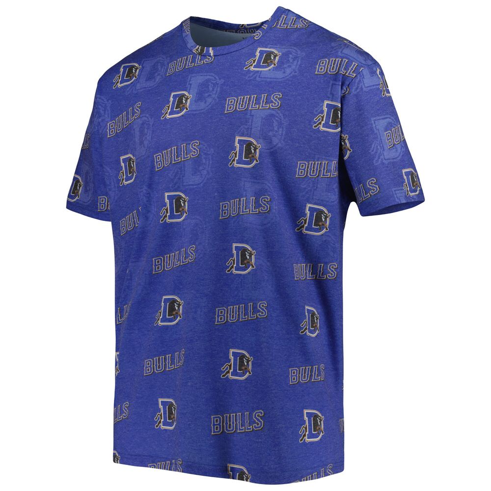 Men's Royal Durham Bulls Allover Print Crafted T-Shirt