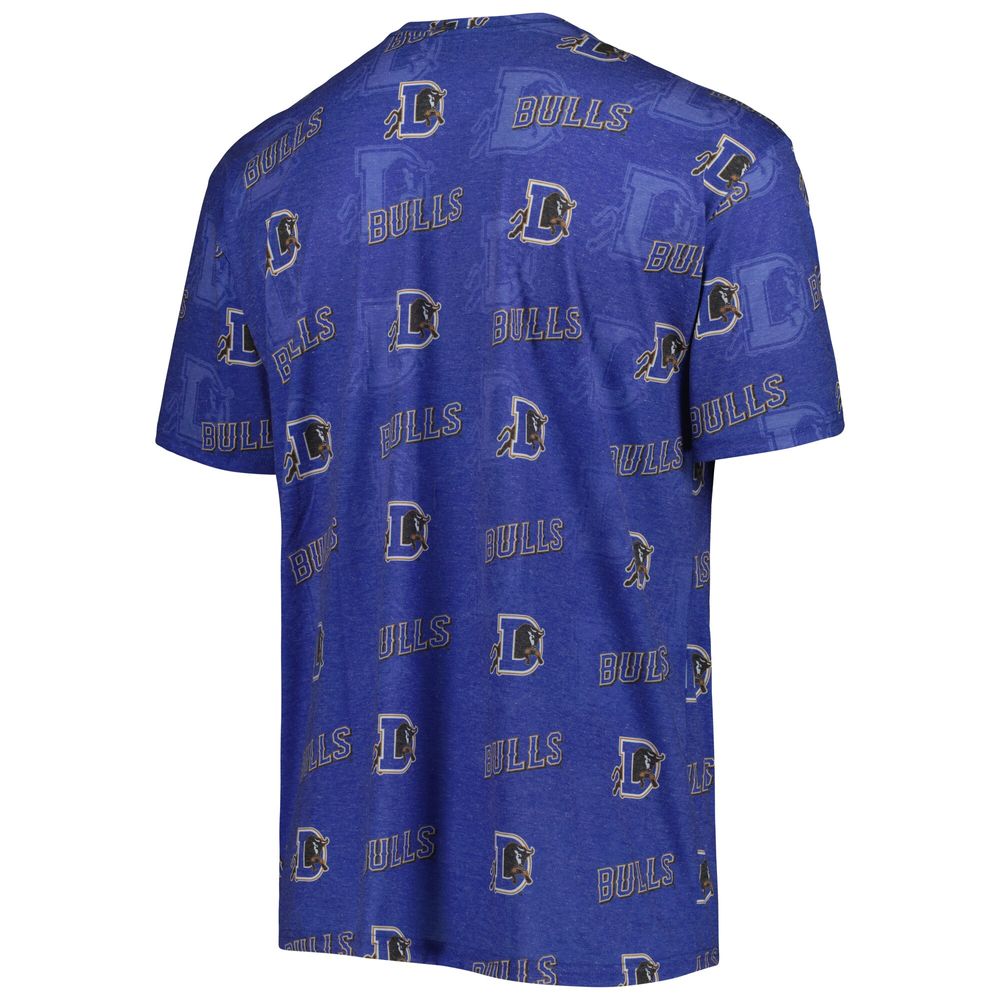 Men's Royal Durham Bulls Allover Print Crafted T-Shirt